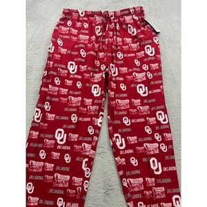 Sideline Apparel Oklahoma Sooners Mens L Lounge Pants Crimson Red AOP Pajamas